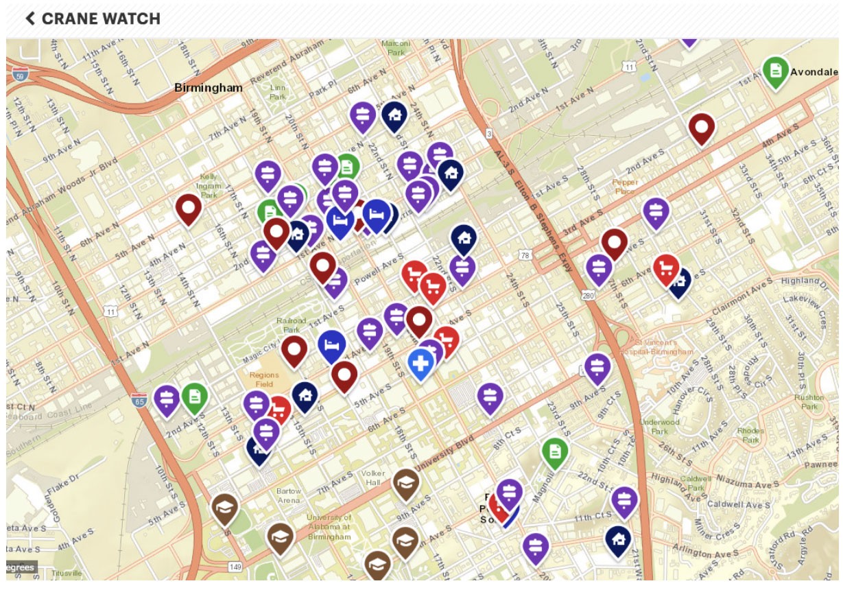 Birmingham Crane Watch – Current projects